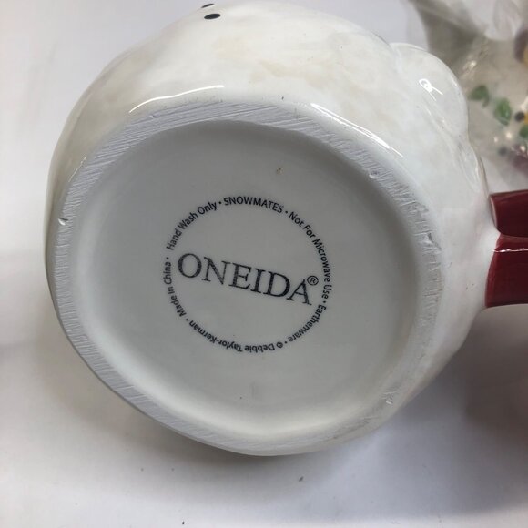 Oneida SnowMates Tea for One Hand Painted Teapot & Cup New Open Box - Picture 7 of 14